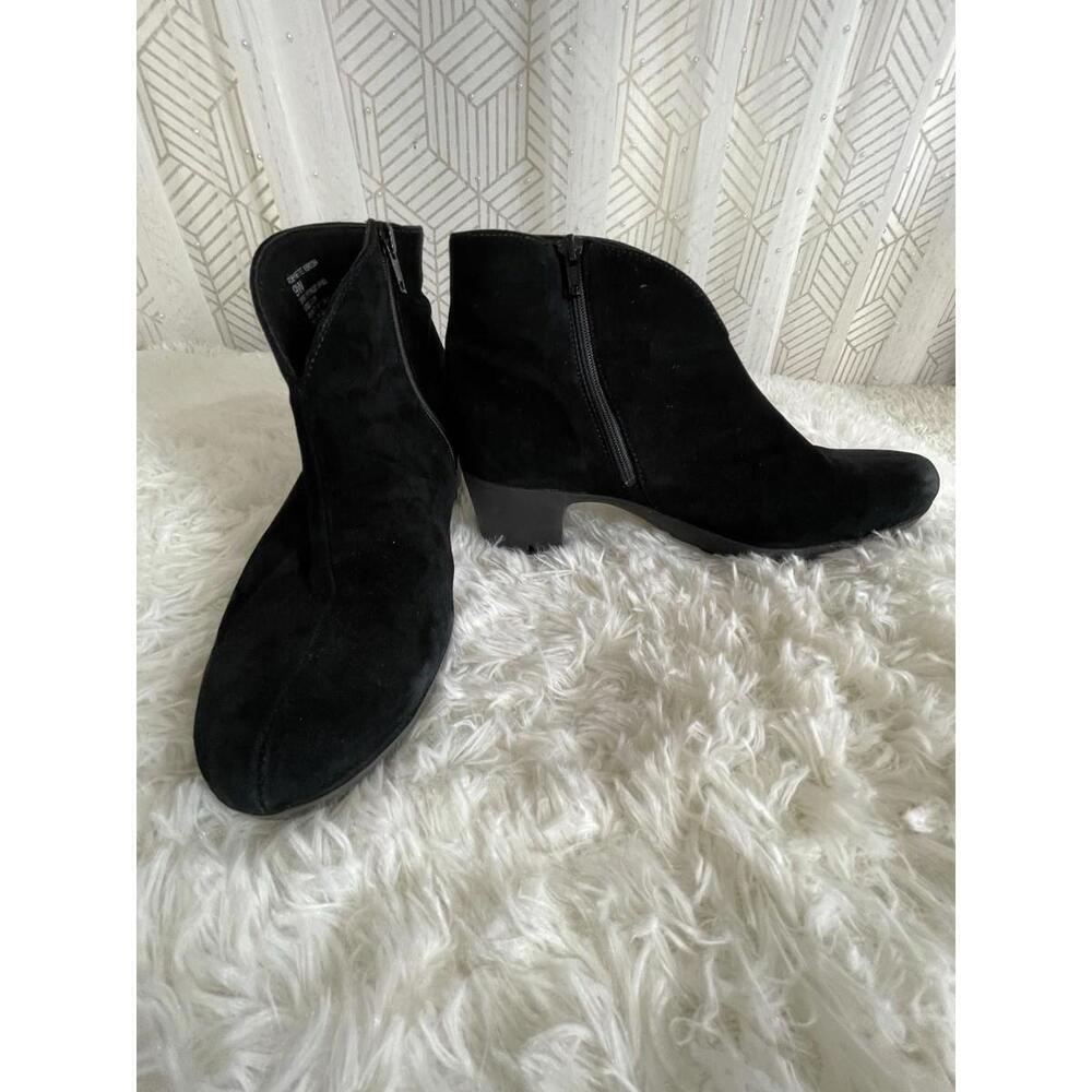 MUNRO ROBYNETTE  Bootie Boots Black Suede Women’s Sz 9W